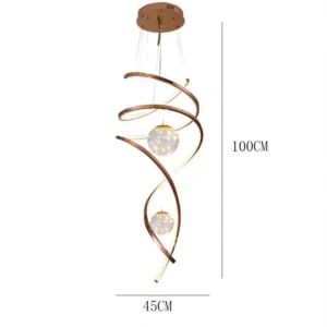 Lustre Moderno para Escada - Luminária Pendente LED para Sala de Estar