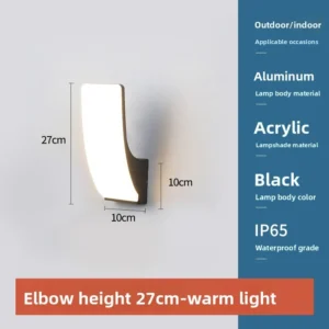 Luminária de Parede Moderna para Exterior IP65 - Alumínio 12W/24W - Branco Quente