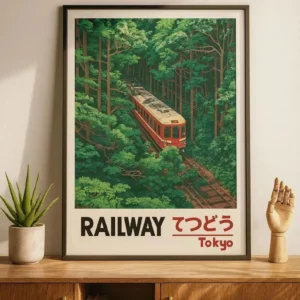 Impressão em Tela de Paisagem Japonesa para Decoração de Ambientes