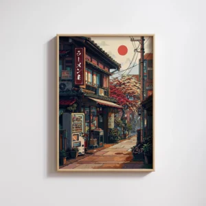 Quadro Abstrato de Ramen para Decoração Moderna da Sua Casa