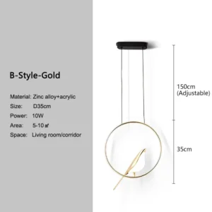 Lustre Pendentes LED Moderno para Sala de Estar e Quarto