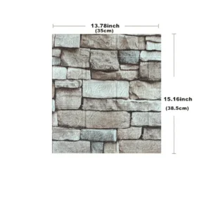 Papel de Parede Autoadesivo 3D Tijolo Retro para Decoração de Ambientes - Café Retro