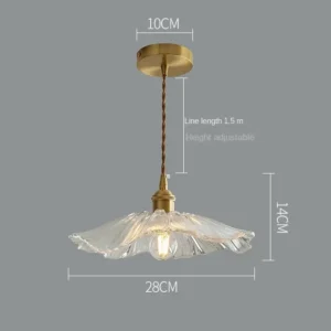 Luminária Pendente de Vidro Moderna para Sala e Cozinha - Lustre Nórdico