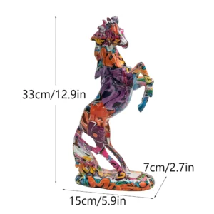 Escultura de Cavalo em Resina para Decoração de Interiores