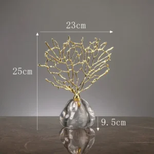 Escultura Decorativa de Metal para Mesa e Escritório - Acessório Elegante - Modelo 1 - P