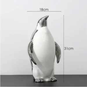 Estátua de Pinguim em Cerâmica para Decoração de Ambientes - Modelo F