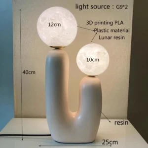 Abajur Decorativo de Resina Dupla Face - Cores Variadas para Sua Decoração