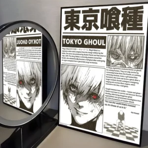 Pôster Anime Tokyo Ghoul em Lona - Decoração Moderna para sua Casa