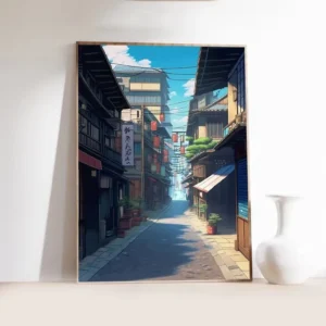 Quadro de Arte Abstrata de Rua em Tóquio para Decoração Moderna
