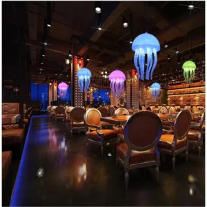 Luminária LED Simulação Água-viva 7 Cores para Decoração de Ambientes