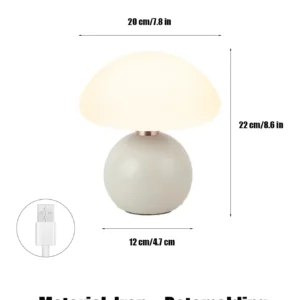 Candeeiro de Mesa Decorativo com Soquete USB - Diversas Cores