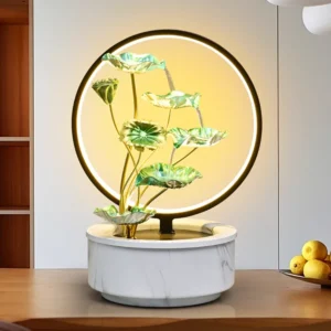 Fonte de Água Decorativa com Luzes para Sala de Estar - Atraia Fortuna