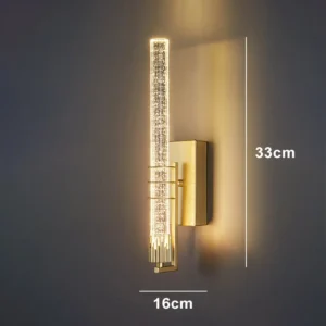 Lâmpada de Parede Moderna em Cristal para Sala e Quarto