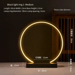 Anel de Luz LED Decorativo com Alimentação USB - Luz Noturna Criativa - C