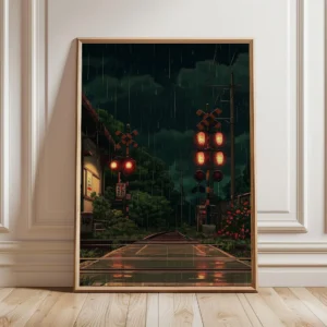 Impressão em Tela de Paisagem Japonesa para Decoração de Ambientes