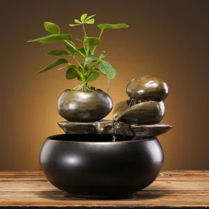 Fonte de Água de Cerâmica para Gatos e Cães - Bebedouro Zen