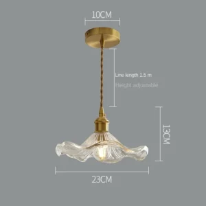 Luminária Pendente de Vidro Moderna para Sala e Cozinha - Lustre Nórdico