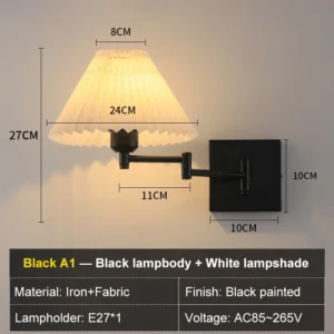 Arandela Moderna com Braço Oscilante para Iluminação Residencial