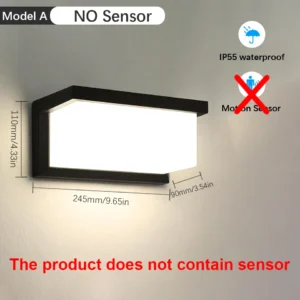 Lâmpada de Parede LED Externa com Sensor de Movimento - 16W/30W