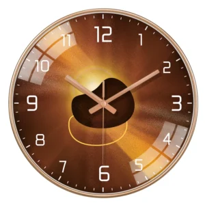 Relógio de Parede Moderno Luxuoso com Números Dourados - Silencioso