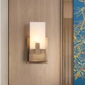 Luminária de Parede Minimalista em Mármore Natural com LED