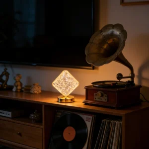 Luminária de Mesa Geométrica Moderna com Controle por Toque - Luz Noturna