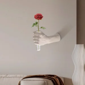 Vaso de Parede Decorativo em Resina para Flores - Estilo Clássico