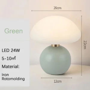 Lâmpada de Mesa Decorativa com Soquete USB - Cores Variadas