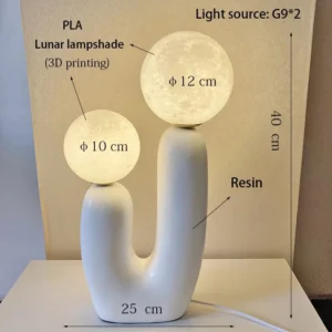 Abajur Decorativo de Resina Dupla Face - Cores Variadas para Sua Decoração
