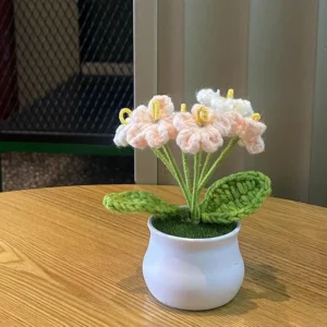 Mini Vaso de Flor Rosa para Decoração de Escritório e Casa - 1/2/4 Peças - Modelo L, 1 Peça
