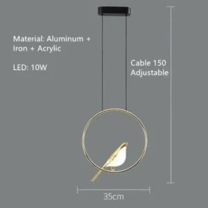 Lustre Moderno de Teto com Luz LED em Estilo Criativo para Sala e Quarto