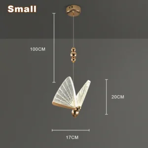 Luminária Pendente Moderna Borboleta para Decoração de Interiores