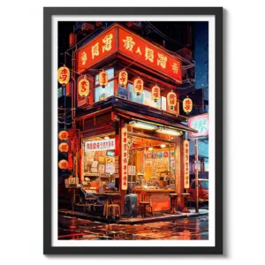 Quadro Abstrato de Ramen para Decoração Moderna da Sua Casa