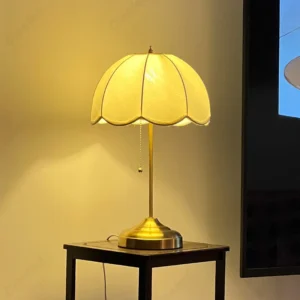 Lâmpada de Mesa Retro Minimalista com LED - Luxo para Sala e Quarto