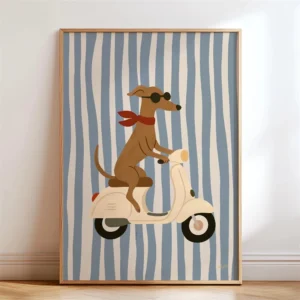 Pôster de Animais Divertidos para Quarto Infantil - Decoração Moderna