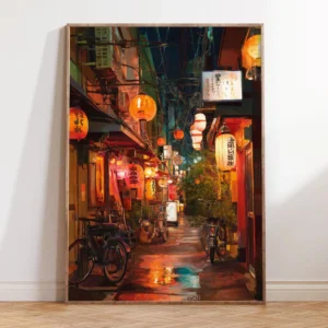 Impressão em Tela de Paisagem Japonesa para Decoração de Ambientes