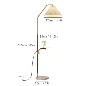 Luminária de Chão Moderna em Mármore para Sala de Estar