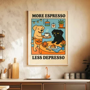 Quadro Decorativo de Gato Preto para Sala de Estar - Arte em Tela