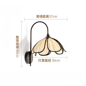 Lâmpada de Parede Moderna em Vime para Sala e Quarto