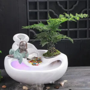 Fonte de Água Decorativa para Gatos - Estilo Zen em Cerâmica - Com Nebulizador-200004870, Outro