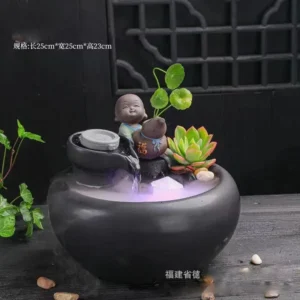 Fonte de Água Decorativa para Gatos - Estilo Zen em Cerâmica - Com Nebulizador-200006156, Outro