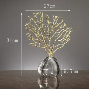 Escultura Decorativa de Metal para Mesa e Escritório - Acessório Elegante - Modelo 2 - G