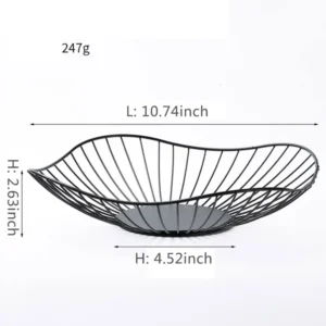 Tigela de Frutas Estilo Nórdico - Cesta de Armazenamento Minimalista - PRETO