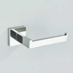 Conjunto de Acessórios para Banheiro em Aço Inoxidável - Preto e Dourado - Suporte de Papel Cromado