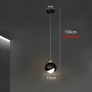 Luminária Pendente Moderna de Vidro com LED para Decoração