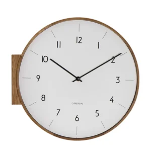 Relógio de Parede Dupla Face em Madeira Estilo Japonês Nórdico - 28.9 x 28.9 cm