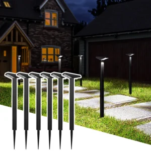 Luz Solar para Jardim e Gramado - Lâmpada LED à Prova d'Água - 6Pcs Branco Frio
