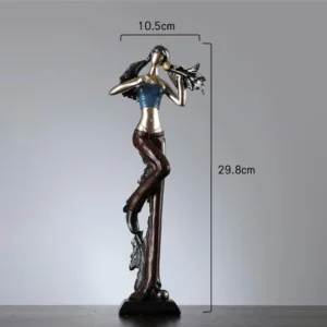 Estatueta Vintage de Resina para Decoração de Casa e Sala de Estar - Modelo 7
