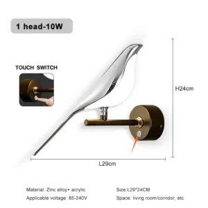 Lâmpada de Parede Dourada em Estilo Nórdico para Sala e Quarto