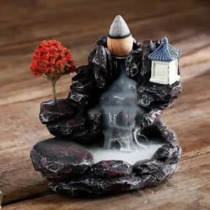 Queimador de Incenso de Refluxo Cascata Zen para Decoração de Casa